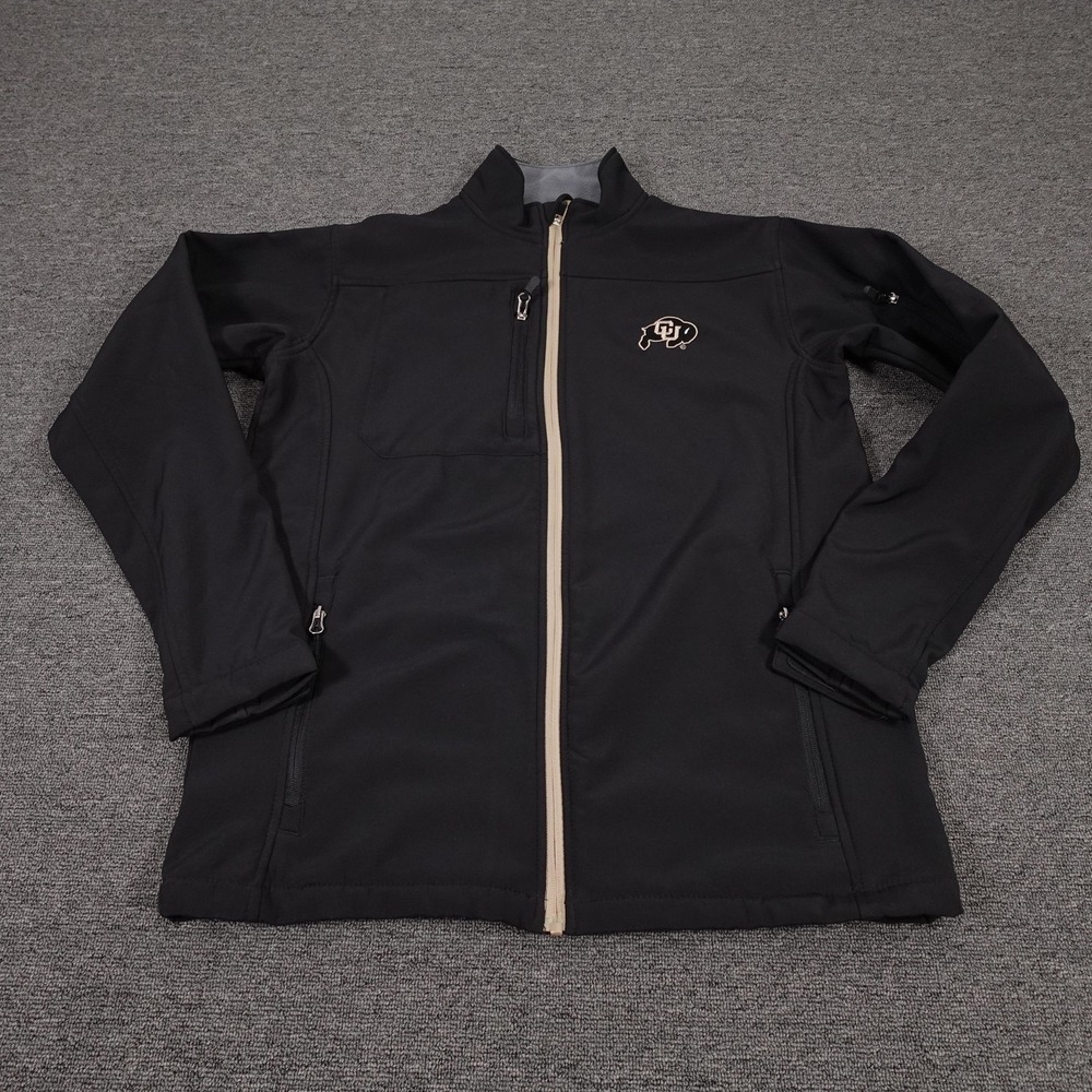 Colorado Buffaloes Jacket Mens Medium Black NCAA Football Knights Apparel Fleece